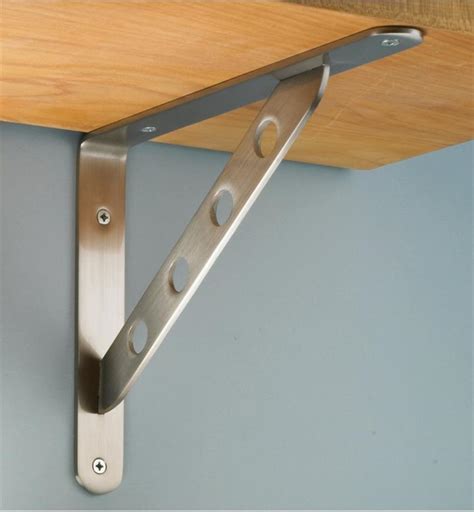 curved metal shelf brackets|brushed steel shelf brackets.